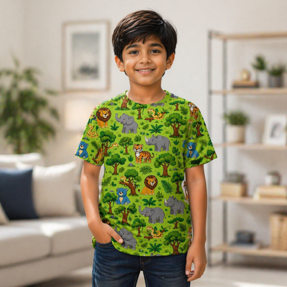 Jungle Zone Kids AOP T-Shirt (unisex)