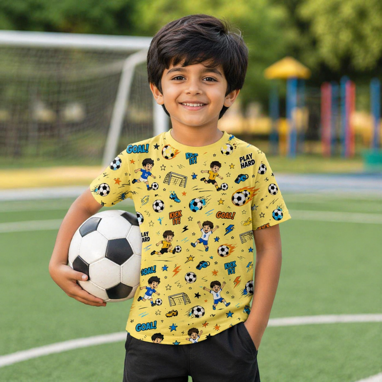 Football AOP kids T-Shirt (unisex)