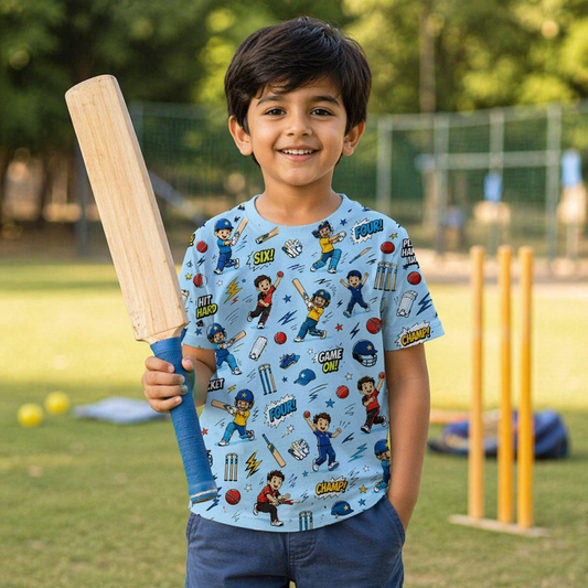 Cricket AOP kids T-Shirt (unisex)