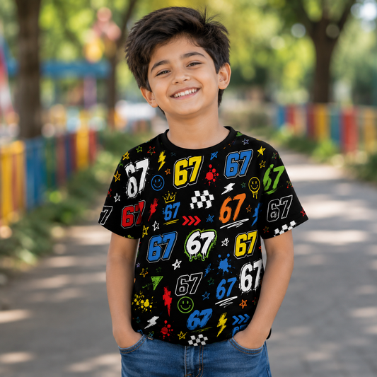 67 AOP kids T-Shirt (unisex)