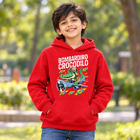 Bombardiro Crocodilo Kids Hoodie (unisex)