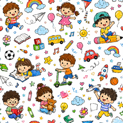 Doodle Art AOP kids T-Shirt (unisex)