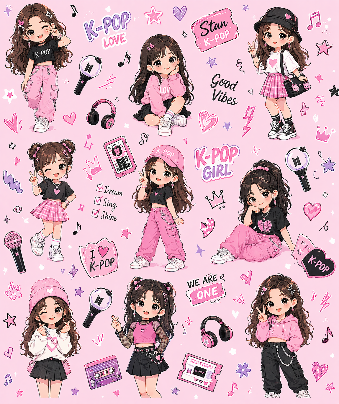 K-pop AOP kids T-Shirt (unisex)