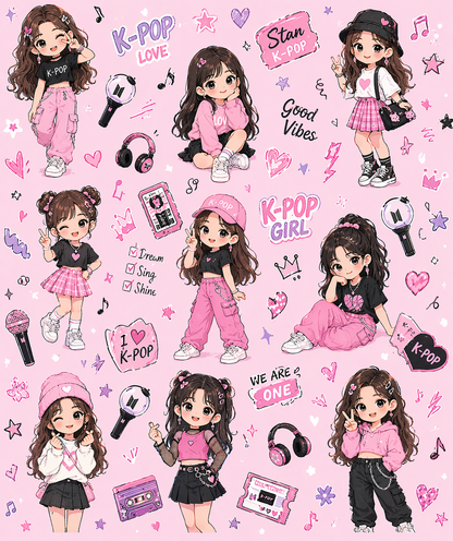K-pop AOP kids T-Shirt (unisex)