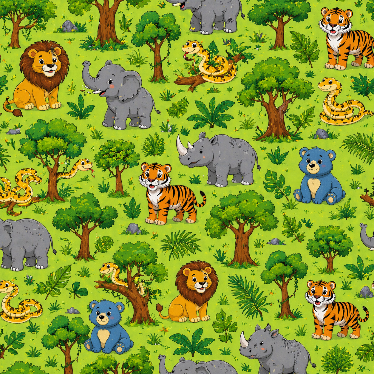 Jungle Zone Kids AOP T-Shirt (unisex)